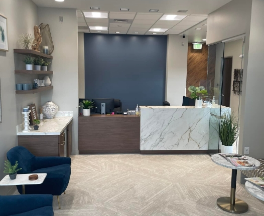 Reception area in RidgeGate Dental of Parker